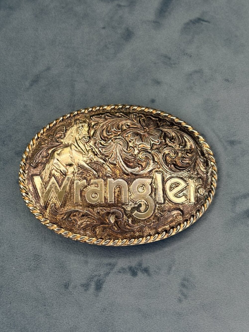 Vintage Wrangler Western belt buckle